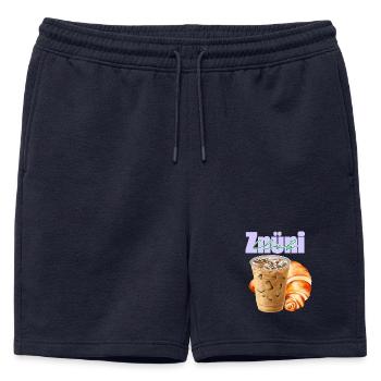 Znüni Club Café Glacé - Short de survêtement homme premium - bleu marine - Devant - AI Model Male 178 light (178cm)
