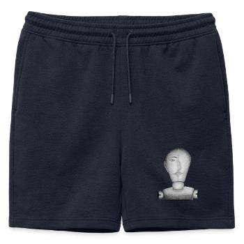 Mannequin dessiné - Short de survêtement homme premium - bleu marine - Devant - AI Model Male 178 light (178cm)