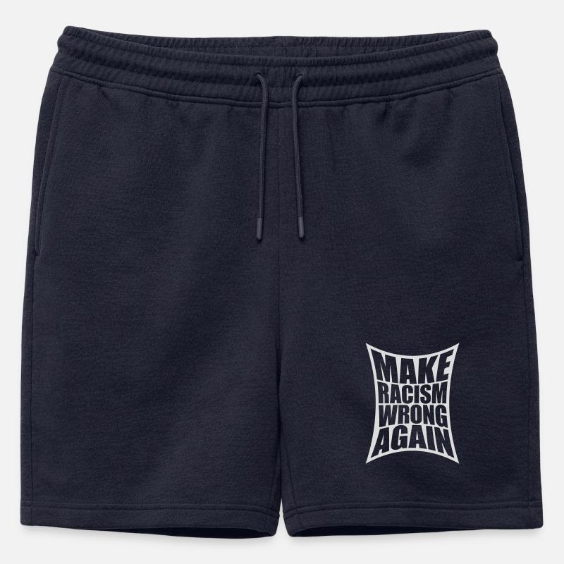 make racism wrong again - Männer Premium Organic Sweatshorts - Navy