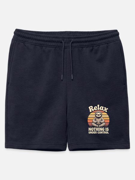 Slap af Sloth Zen Sunset - Herre premium økologiske sweatshorts - navy
