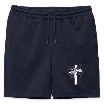 Ranimé - Short de survêtement homme premium - bleu marine - Devant - AI Model Male 178 light (178cm)