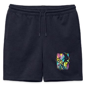 Retro Bmx Racing Colorful - Bmx Bike - Bmx Bike - Short de survêtement homme premium - bleu marine - Devant - AI Model Male 178 light (178cm)