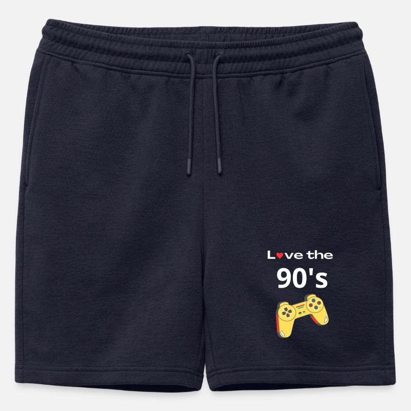 Ich liebe den Retro-Controller der 90er - Männer Premium Organic Sweatshorts - Navy