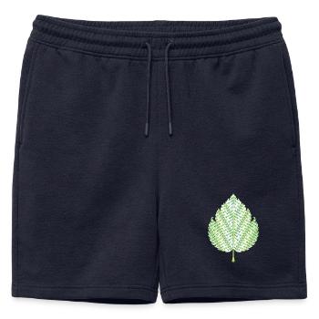 Leaf Heritage - Traditional Romanian folk art - Mens' Premium Organic Sweatshorts - navy - Front - AI Model Male 178 light (178cm)