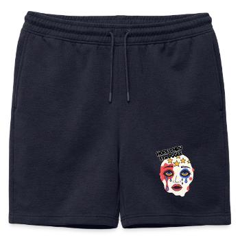 Hope thru Struggle Mask - Mens' Premium Organic Sweatshorts - navy - Front - AI Model Male 178 light (178cm)