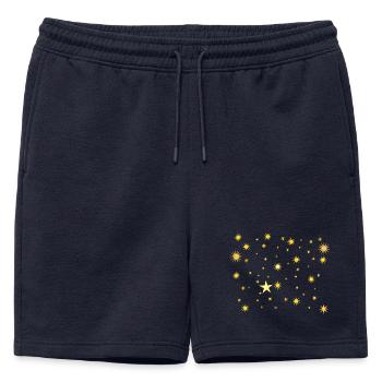 Étincelles de l’étoile dorée - Short de survêtement homme premium - bleu marine - Devant - AI Model Male 178 light (178cm)