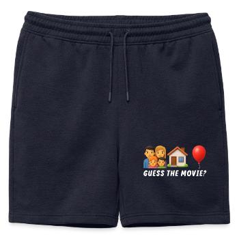 Devinez le film Drôle Humoristique - Short de survêtement homme premium - bleu marine - Devant - AI Model Male 178 light (178cm)