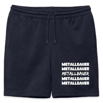 Métallier - Short de survêtement homme premium - bleu marine - Devant - AI Model Male 178 light (178cm)