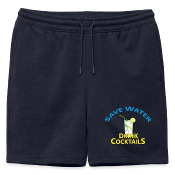 Cocktails - Short de survêtement homme premium - bleu marine - Devant - AI Model Male 178 light (178cm)