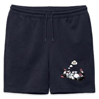 Boston Terrier Propriétaire de Boston Terrier Bostie - Short de survêtement homme premium - bleu marine - Devant - AI Model Male 178 light (178cm)