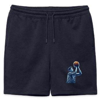 Basketball -Éclaboussure de Talent - Short de survêtement homme premium - bleu marine - Devant - AI Model Male 178 light (178cm)