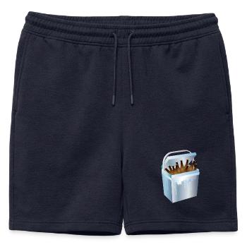 Glacière pleine de bouteilles de bière – motif d’été et de fête - Short de survêtement homme premium - bleu marine - Devant - AI Model Male 178 light (178cm)