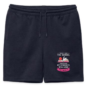 Director of School Management School Principal Principal - Mens' Premium Organic Sweatshorts - navy - Front - AI Model Male 178 light (178cm)