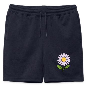 fleurs pastel fleur lilas - Short de survêtement homme premium - bleu marine - Devant - AI Model Male 178 light (178cm)