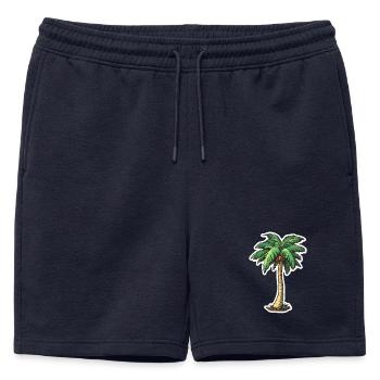 Palmier - Short de survêtement homme premium - bleu marine - Devant - AI Model Male 178 light (178cm)