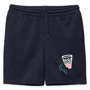 Schorleglas Weintrauben, Weinschorle, schobbeglas - Männer Premium Organic Sweatshorts - Navy - Vorne - AI Model Male 178 light (178cm)