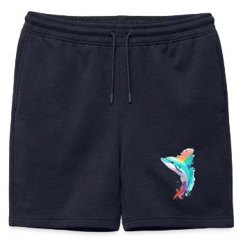 Dauphin - Short de survêtement homme premium - bleu marine - Devant - AI Model Male 178 light (178cm)