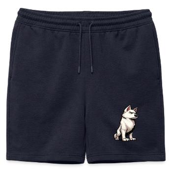 Chiens bergers blancs bergers - Short de survêtement homme premium - bleu marine - Devant - AI Model Male 178 light (178cm)