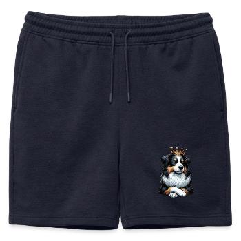 Berger australien Aussie Aussie Propriétaires Aussies - Short de survêtement homme premium - bleu marine - Devant - AI Model Male 178 light (178cm)