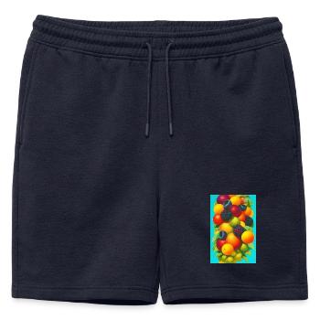 Fruit - Mens' Premium Organic Sweatshorts - navy - Front - AI Model Male 178 light (178cm)