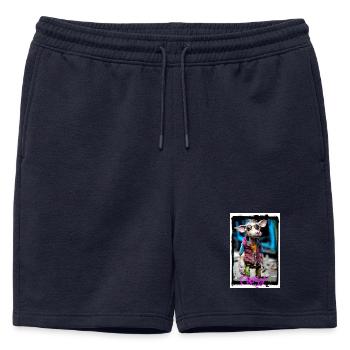 Gutted Gremlin Vintage Charm Punk Doll - Mens' Premium Organic Sweatshorts - navy - Front - AI Model Male 178 light (178cm)