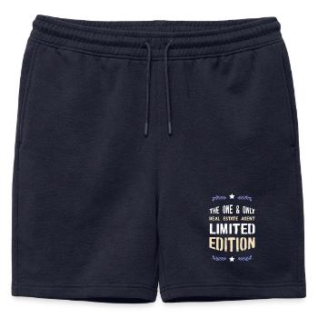 Chemise d’agent immobilier en édition limitée - Short de survêtement homme premium - bleu marine - Devant - AI Model Male 178 light (178cm)