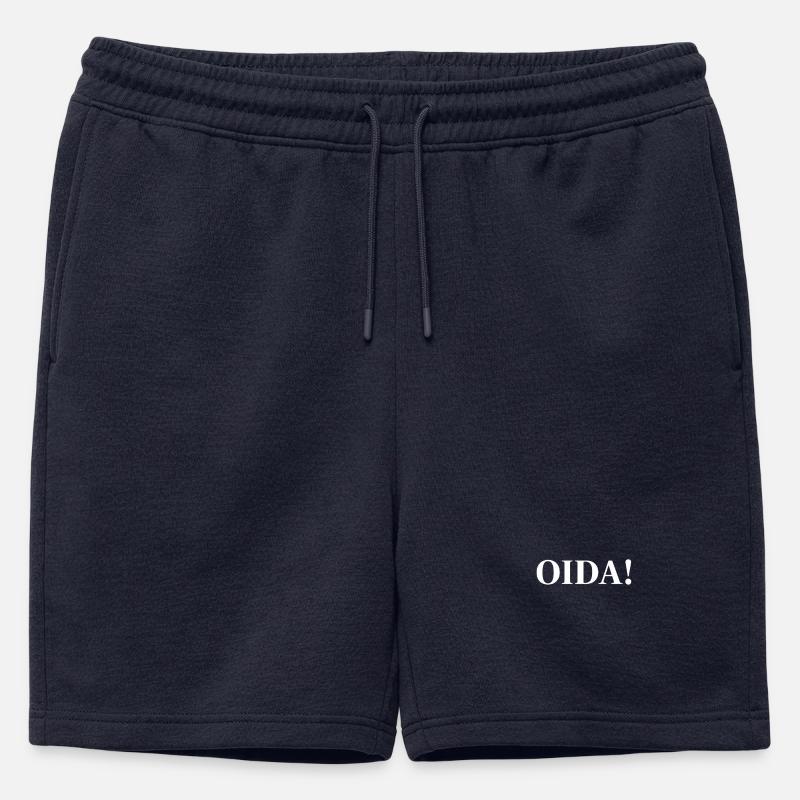 OIDA! Kontrast-Statement - Männer Premium Organic Sweatshorts - Navy