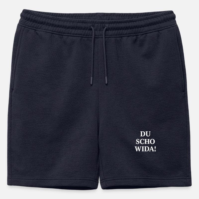 Du scho wida Bold Statement - Männer Premium Organic Sweatshorts - Navy