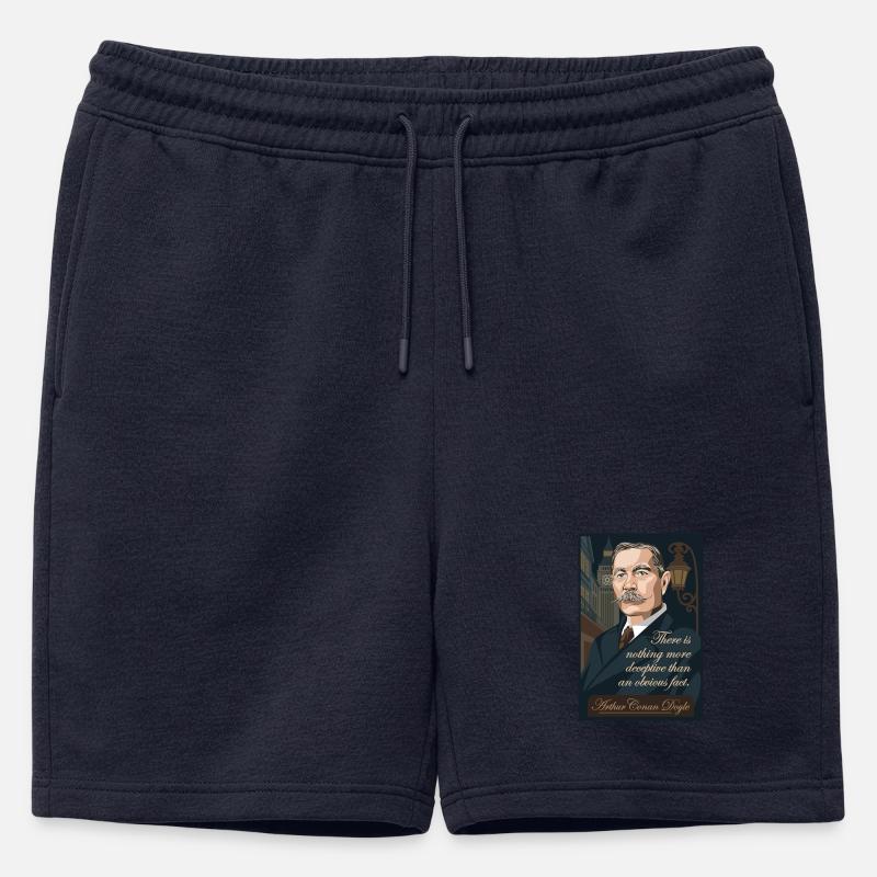 Arthur Conan Doyle - Männer Premium Organic Sweatshorts - Navy