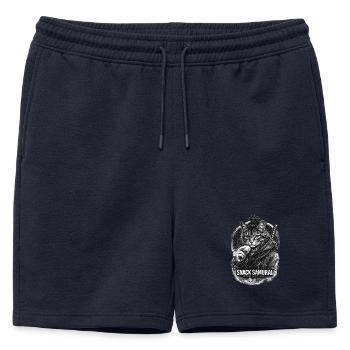 Snack Samurai Cat II - Short de survêtement homme premium - bleu marine - Devant - AI Model Male 178 light (178cm)