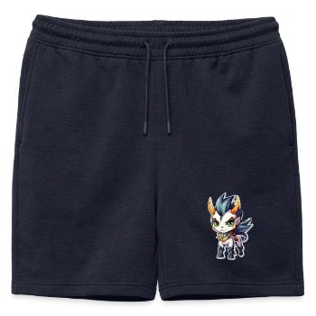 Cheval Démon Chibi - Short de survêtement homme premium - bleu marine - Devant - AI Model Male 178 light (178cm)