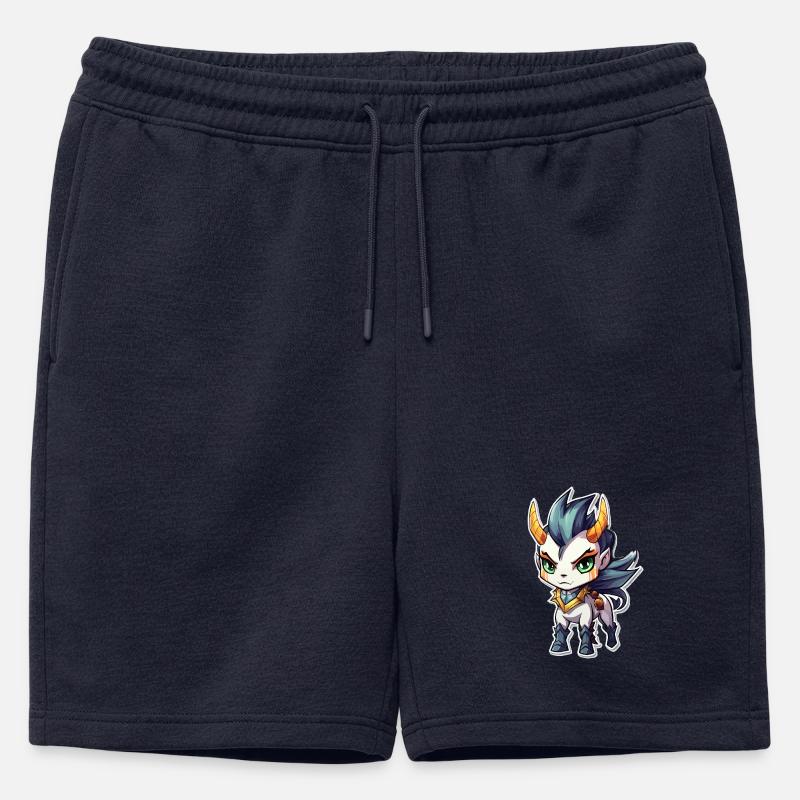 Chibi Dämonenpferd - Männer Premium Organic Sweatshorts - Navy