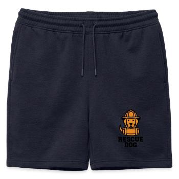 Icône du chien de sauvetage Rettungshund - Short de survêtement homme premium - bleu marine - Devant - AI Model Male 178 light (178cm)