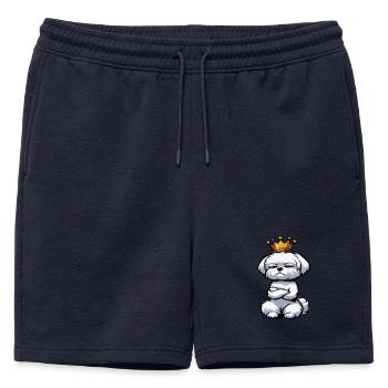Malteser Maltese Owner Maltese Lovers - Mens' Premium Organic Sweatshorts - navy - Front - AI Model Male 178 light (178cm)