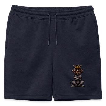 German Wirehaired German Wirehaired Owner - Mens' Premium Organic Sweatshorts - navy - Front - AI Model Male 178 light (178cm)