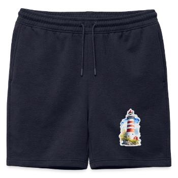 Phare - Short de survêtement homme premium - bleu marine - Devant - AI Model Male 178 light (178cm)