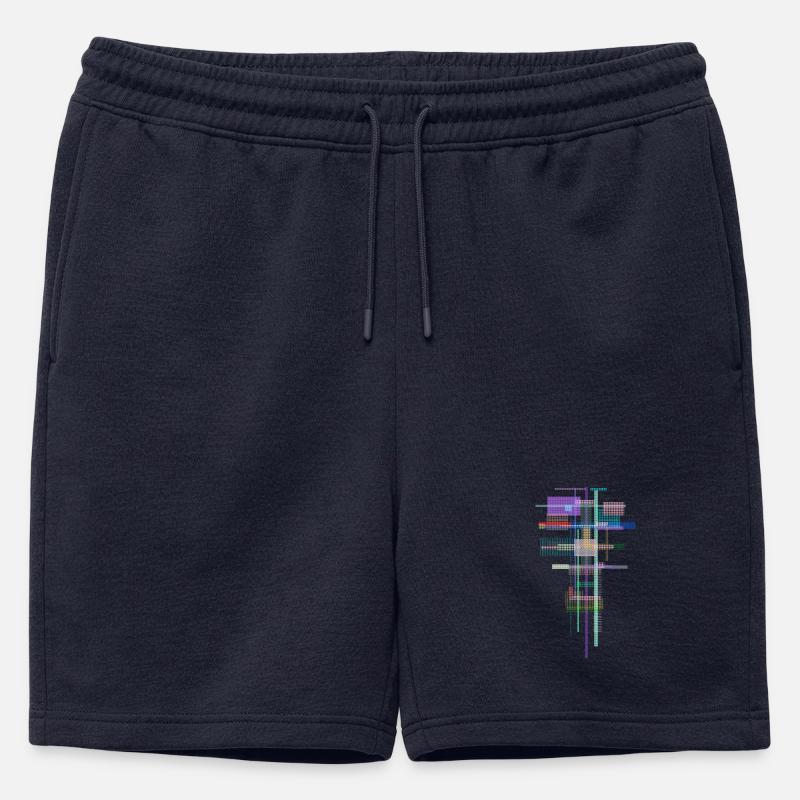 Pattern Abstract - Space Architecture - Mens' Premium Organic Sweatshorts - navy