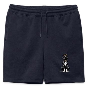 Grand Dogue Propriétaire de Dogue Grand Dane Fan de Grand Dogue - Short de survêtement homme premium - bleu marine - Devant - AI Model Male 178 light (178cm)