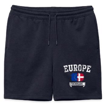 Europe Denmark Flag Mashup - Mens' Premium Organic Sweatshorts - navy - Front - AI Model Male 178 light (178cm)