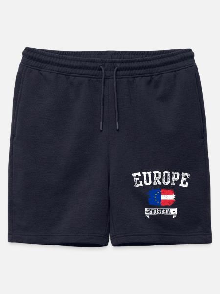 EuropeFlag Austria Brush - Mens' Premium Organic Sweatshorts - navy