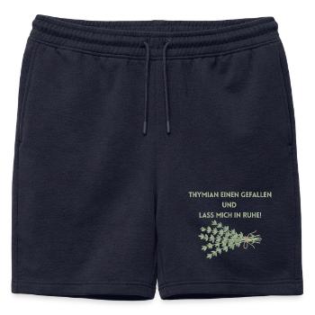 Un service et laisse-moi tranquille ! - Short de survêtement homme premium - bleu marine - Devant - AI Model Male 178 light (178cm)
