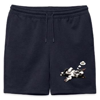 Boston Terrier Propriétaire de Boston Terrier Bostie - Short de survêtement homme premium - bleu marine - Devant - AI Model Male 178 light (178cm)