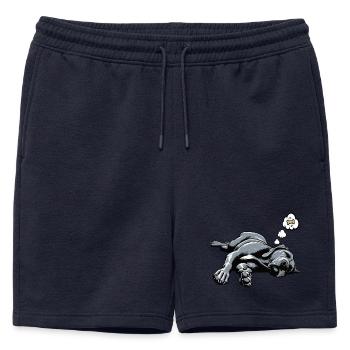 Grand Dogue Propriétaire de Dogue Grand Dane Fan de Grand Dogue - Short de survêtement homme premium - bleu marine - Devant - AI Model Male 178 light (178cm)