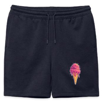 Crème glacée Crème glacée - Short de survêtement homme premium - bleu marine - Devant - AI Model Male 178 light (178cm)