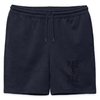 Plage et stade - Short de survêtement homme premium - bleu marine - Devant - AI Model Male 178 light (178cm)