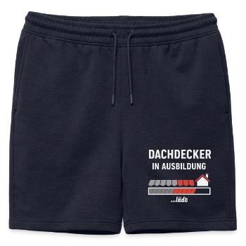 Motif de couvreur en formation - Short de survêtement homme premium - bleu marine - Devant - AI Model Male 178 light (178cm)