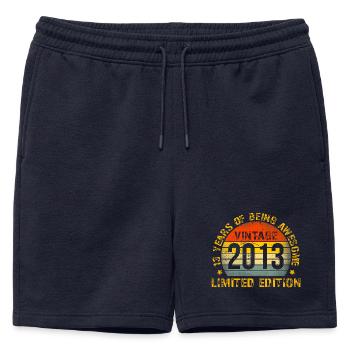 Drôle 2013 13e anniversaire de 13 ans - Short de survêtement homme premium - bleu marine - Devant - AI Model Male 178 light (178cm)