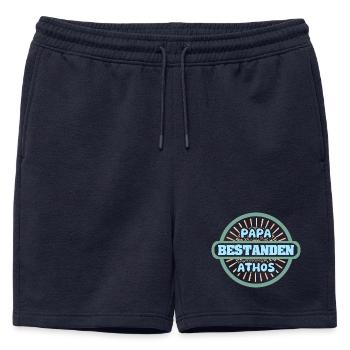 Athos as a name - Mens' Premium Organic Sweatshorts - navy - Front - AI Model Male 178 light (178cm)
