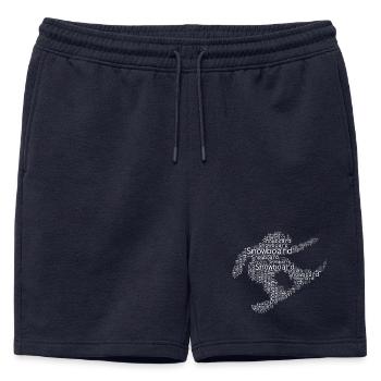 Snowboard Love to Dress Up for Women - Mens' Premium Organic Sweatshorts - navy - Front - AI Model Male 178 light (178cm)