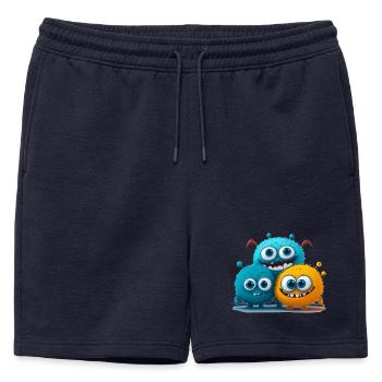 Gang de monstres - Short de survêtement homme premium - bleu marine - Devant - AI Model Male 178 light (178cm)